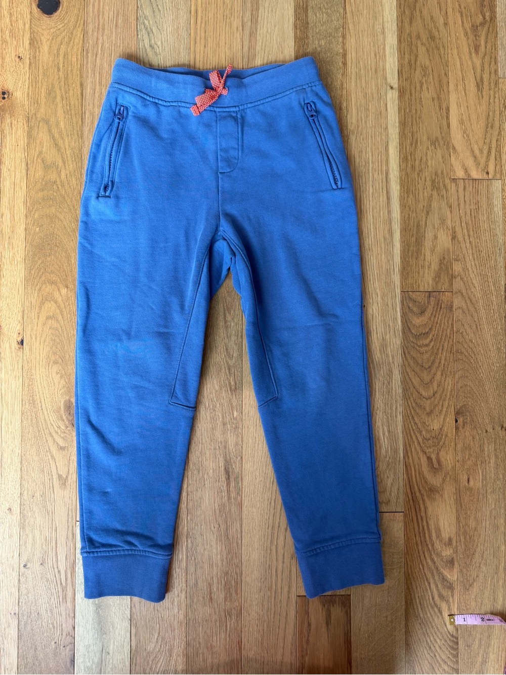 Crewcuts Boys Blue Jogger Sweatpants Drawstring Zip Pockets Size M 8-9